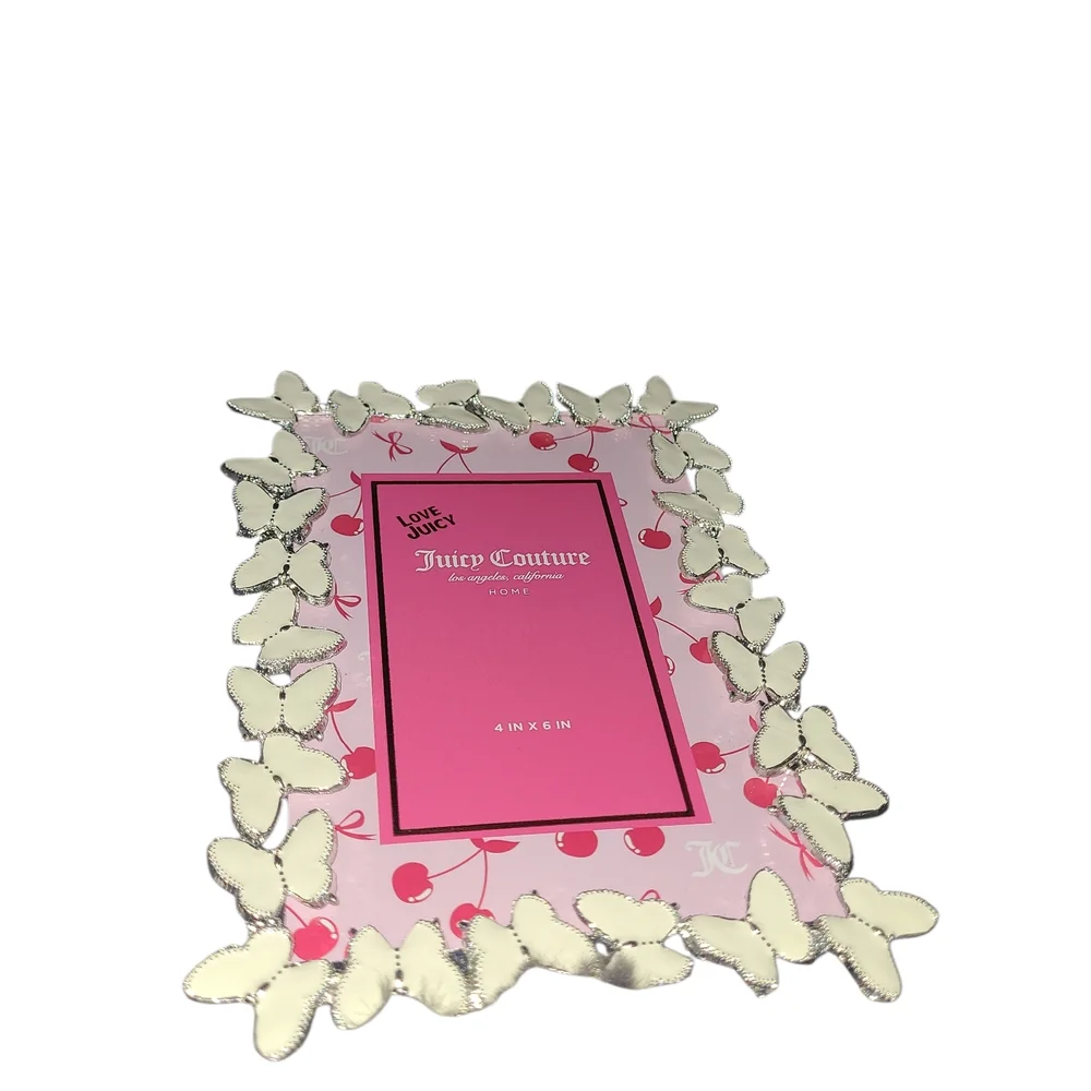 Juicy Couture Pink Butterfly Photo Frame - 4x6